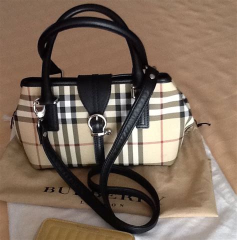 burberry leather bag handles strap slouchy|Burberry leather hunter bag.